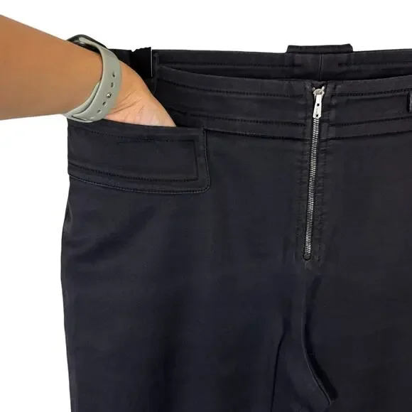 Yves Saint Laurent YVS Black Chino Exposed Zipper Sim Straight Cropped Pants - Picture 4 of 10